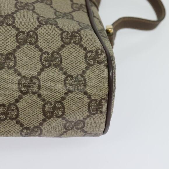 GUCCI GG Supreme Web Sherry Line Bag Pvc Beige Gold 001 115 001 115 - Picture 14 of 16
